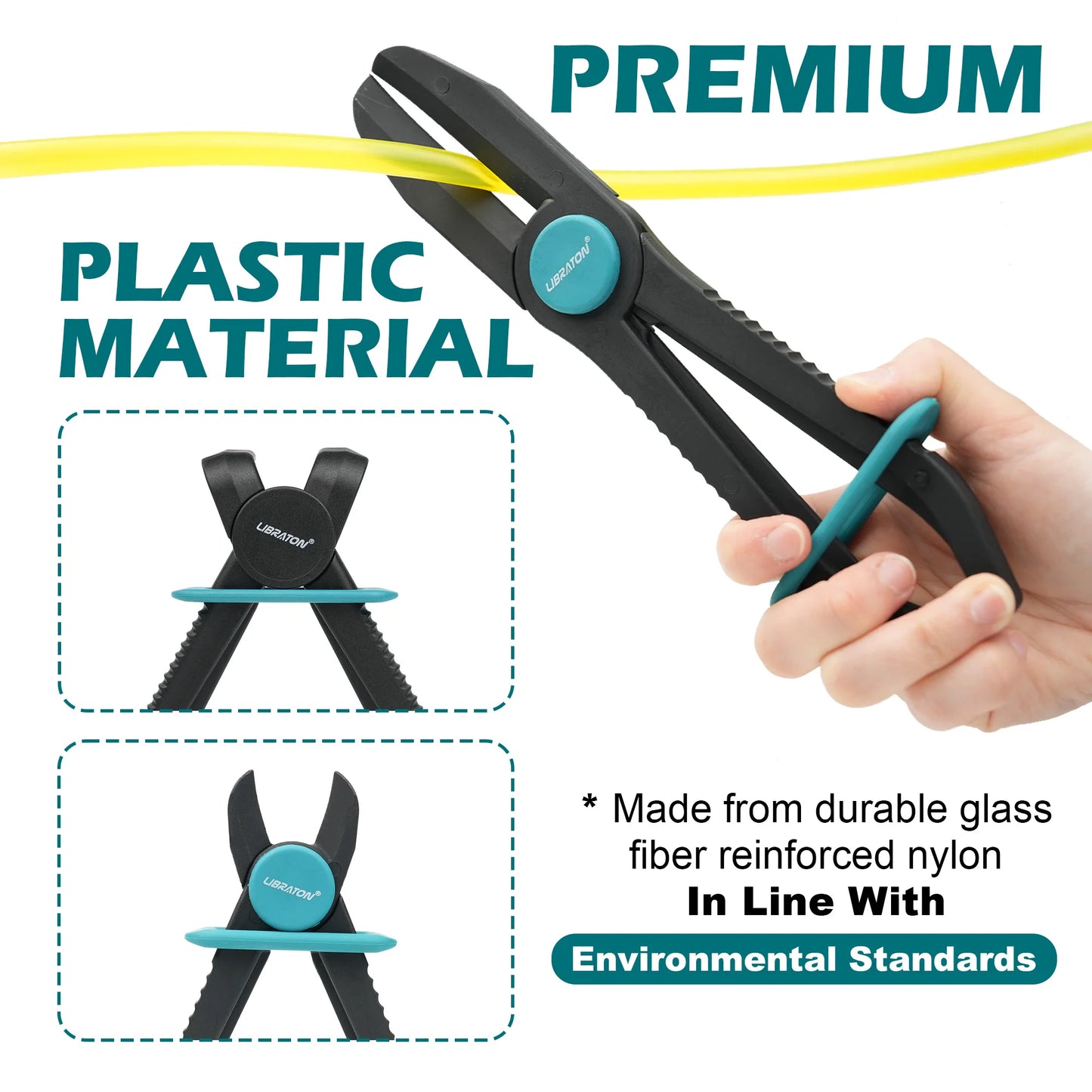 6PCS Hose Clamp Pliers Hose Tube Clamp Pliers Line Clamps Hose Pinch Pliers Straight & 90° for Car Repair Hose Clamp Removal