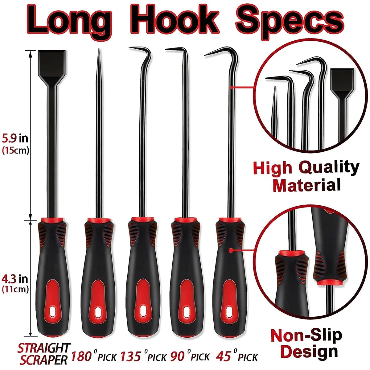 11Pcs Precision Pick & Hook Set with Scraper and Magnetic Telescoping Tool Kit