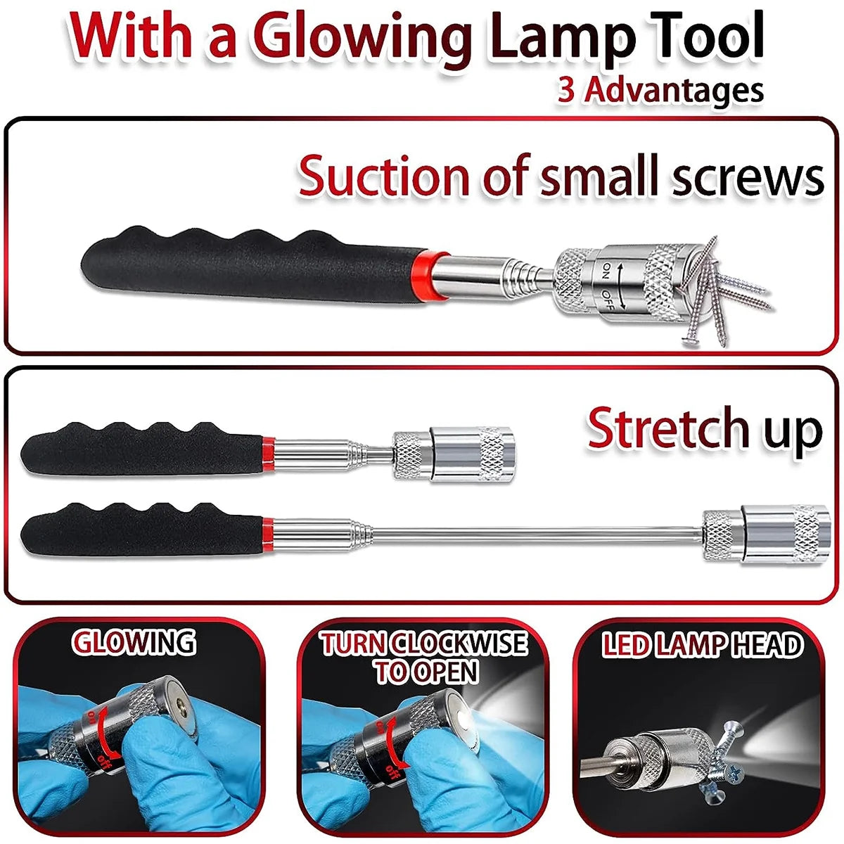 11Pcs Precision Pick & Hook Set with Scraper and Magnetic Telescoping Tool Kit
