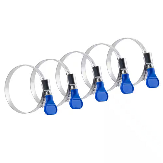 2-1/2 In. Stainless Steel Key Hose Clamp for Dust Collectors and Dryer Vent (5-Pack)