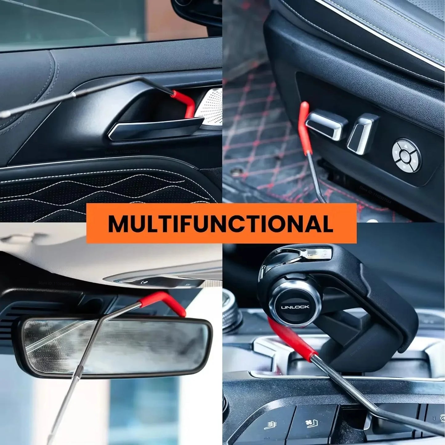 Car Door Tool Kit Inflatable Zfouek Air Pump Auto Window Door Open Fixing Gripper Tools Long Reach Kits with Carrying Bag