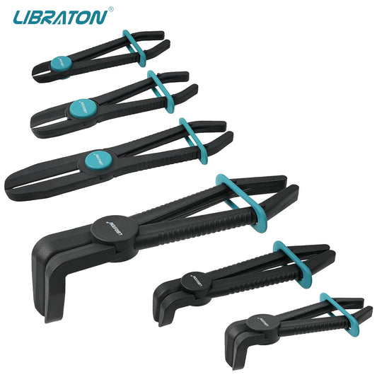 6PCS Hose Clamp Pliers Hose Tube Clamp Pliers Line Clamps Hose Pinch Pliers Straight & 90° for Car Repair Hose Clamp Removal