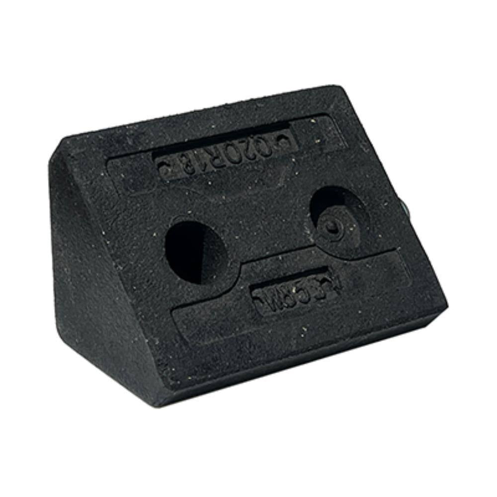 9.75 In.W X 7.75 In.D X 5 In.H Black Tire Wheel Chock with Eyebolt