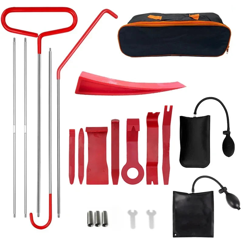 Car Door Tool Kit Inflatable Zfouek Air Pump Auto Window Door Open Fixing Gripper Tools Long Reach Kits with Carrying Bag