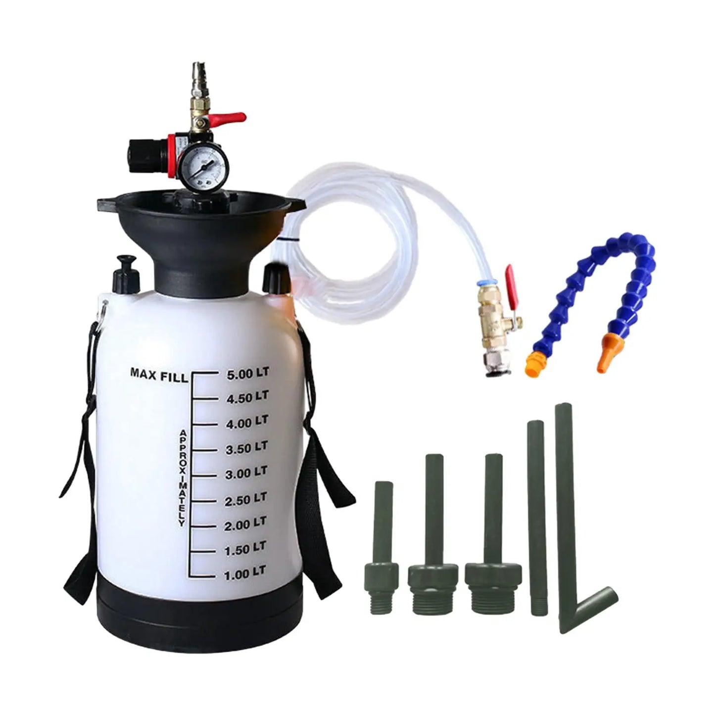 Automotive Fluid Pump Refill System Oil Refilling 5L Auto Fluid Fill Extractor Gear Oil Filler Tank